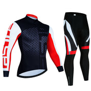 Spring And Autumn Cycling Clothing Long-sleeve Suit Top And Trousers Men's Sweat-wicking Breathable