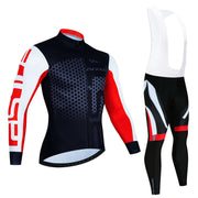 Spring And Autumn Cycling Clothing Long-sleeve Suit Top And Trousers Men's Sweat-wicking Breathable